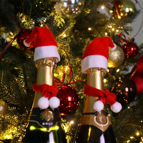 와인 전용 산타 모자 &amp; 목도리 1set